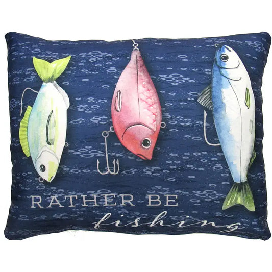 Hooked on Fishing Pillow 19X24