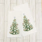 Magnolia Christmas Tree Watercolor tea towel