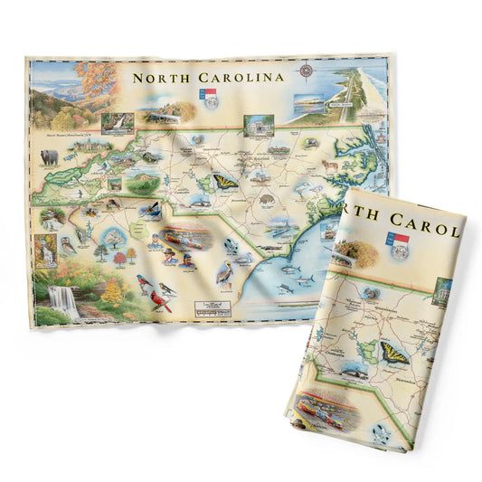 NC State Map Kitchen Towel