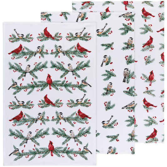 Birds & Boughs Baker's Floursack Dishtowel Set of 3