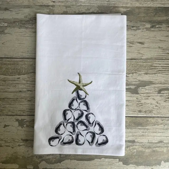 CS Oyster Tree kitchen towel