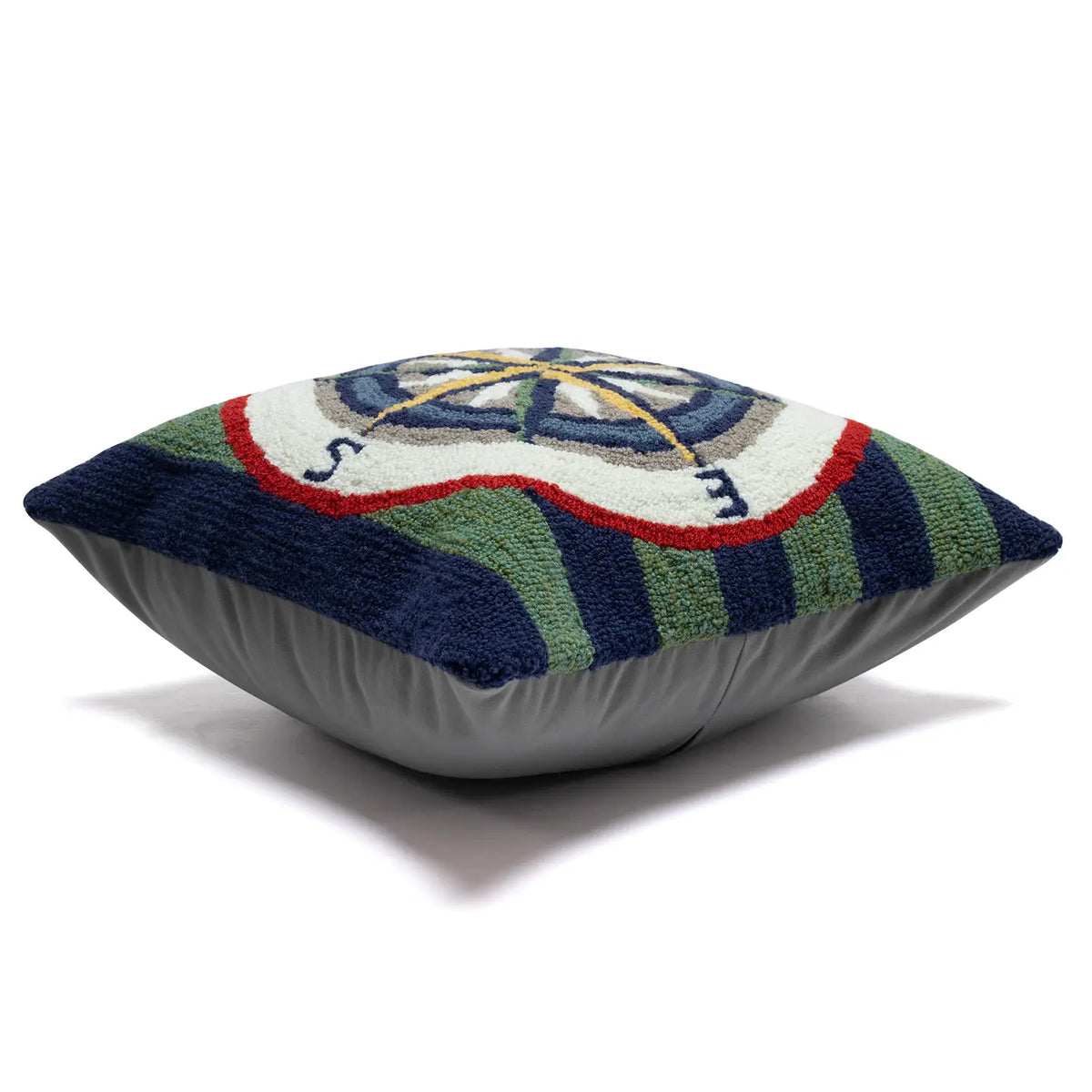 Front Porch Striped Compass Indoor/Outdoor Pillow Multi