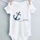 Nautical Infant Bodysuit White w/Blue Anchor