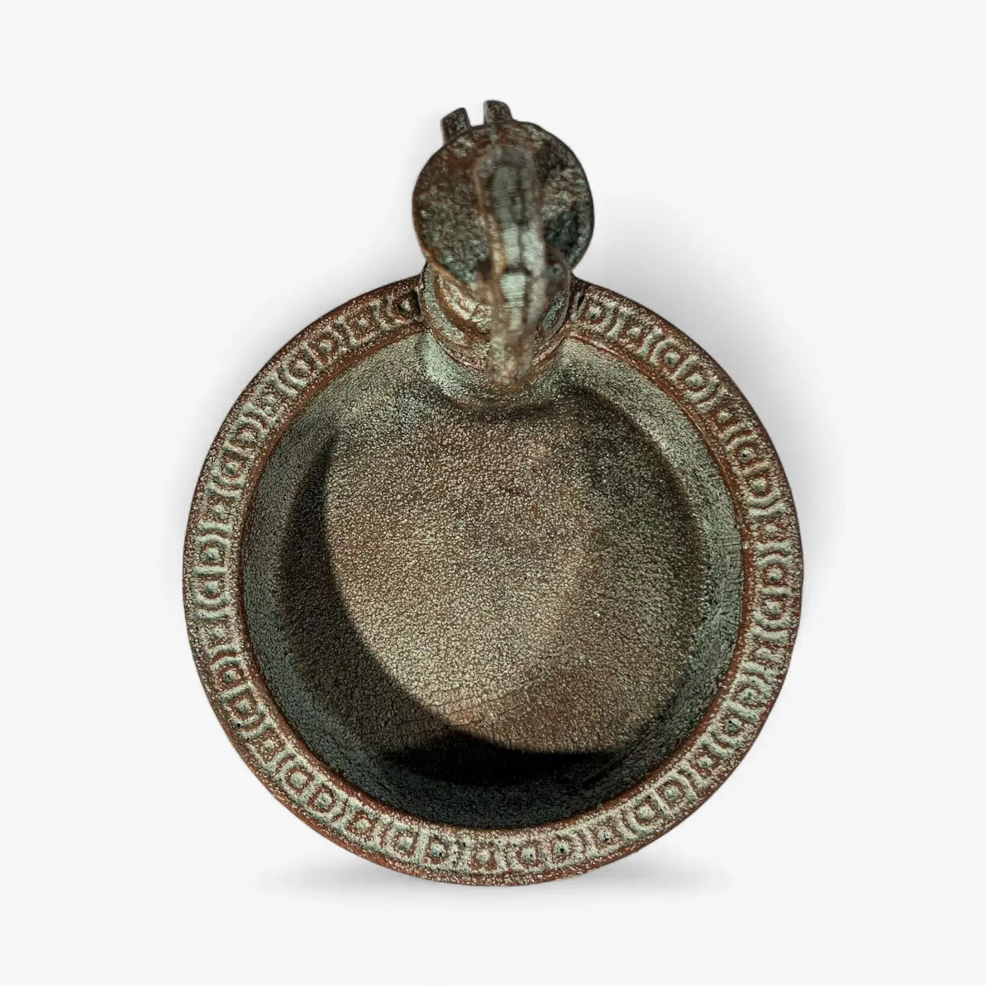 Water Pump Bird Bath, Rustic Cast Iron