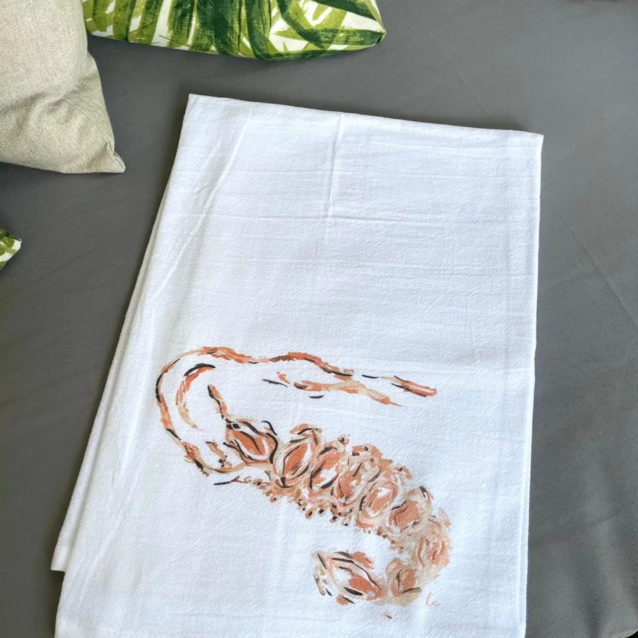 Shrimp Tea Towel