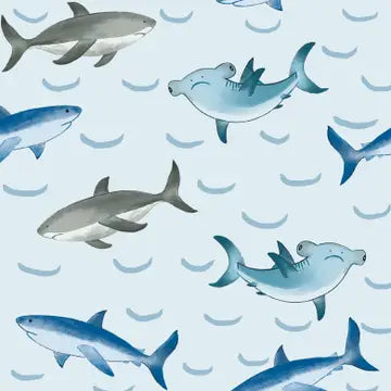 Bamboo Baby zipper pajama-Sharks