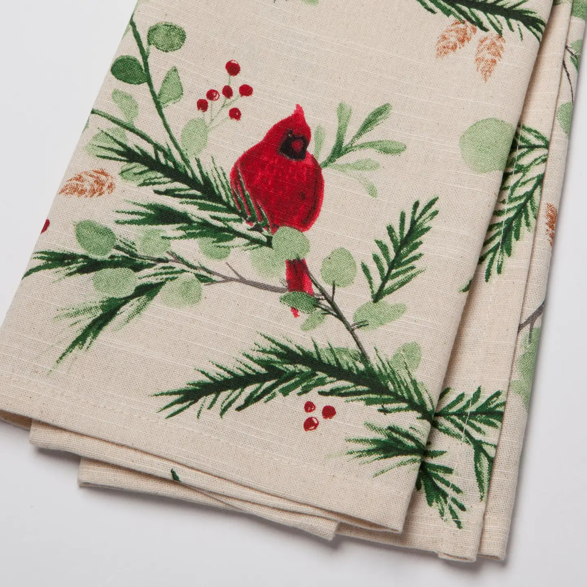 Forest Birds Christmas Dishtowel