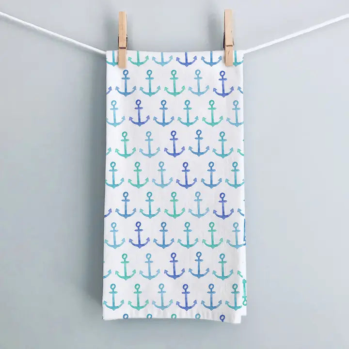 Blue Anchors Kitchen Towel