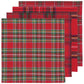 Christmas Plaid Woven Napkins set of 4