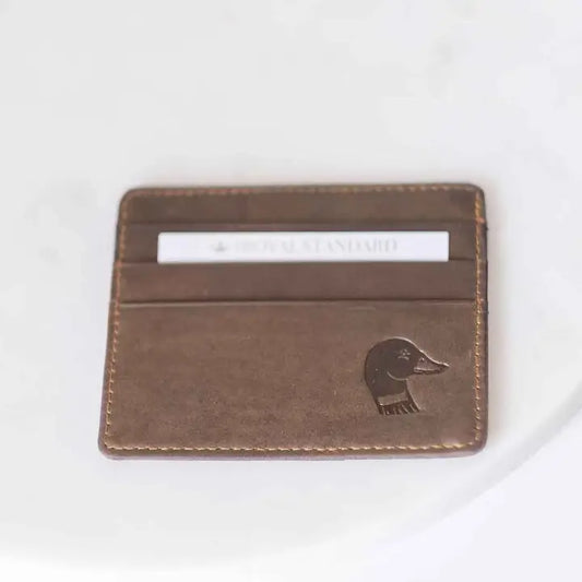 Duck Leather Embossed Slim Wallet 3.5 X 4