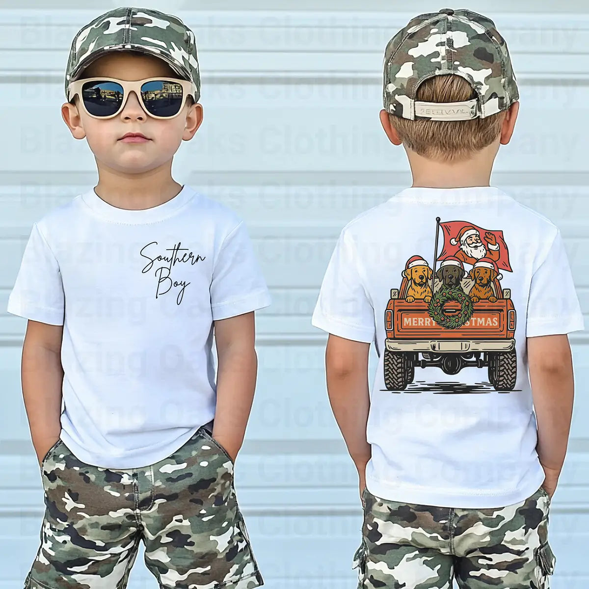 Christmas Dog Truck Bed Shirt LS