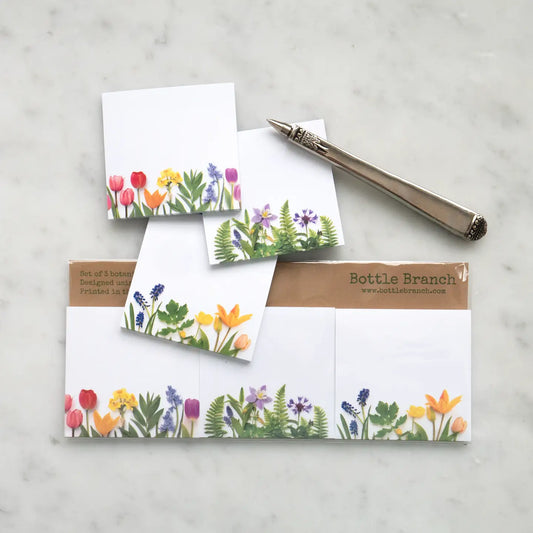 Sticky Notes - 3 Pack Colorful Spring Flowers