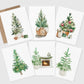 Holiday Greeting Cards, Christmas Trees