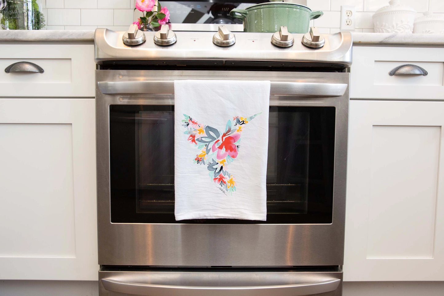 Hummingbird Flour Sack Tea Towel