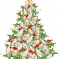 Oyster Tree with Berries Kitchen Towel