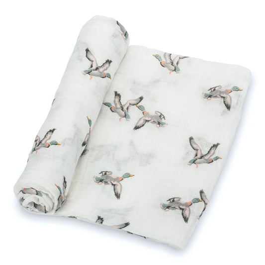 Baby Muslin Swaddle Blanket-Mallard Duck