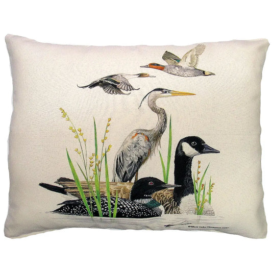 Water Birds Pillow 19X24