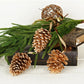 18" Long Gold Jumbo Pinecone Trio Cluster w/Gold Bell