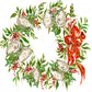 Oyster Christmas Wreath Kitchen Towel