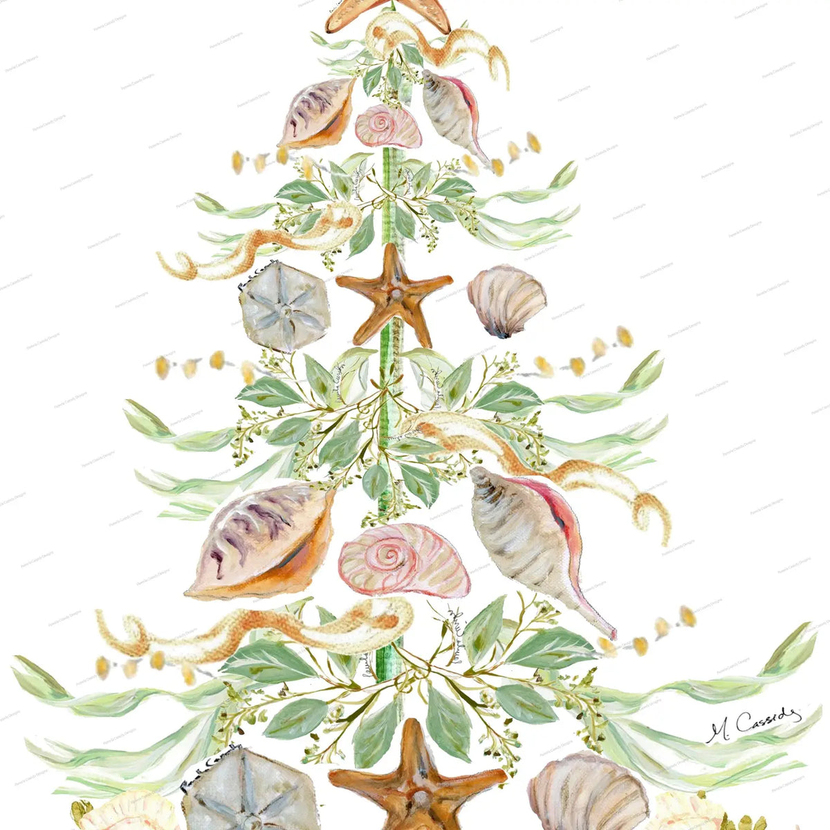 Shell Tree Kitchen Towel