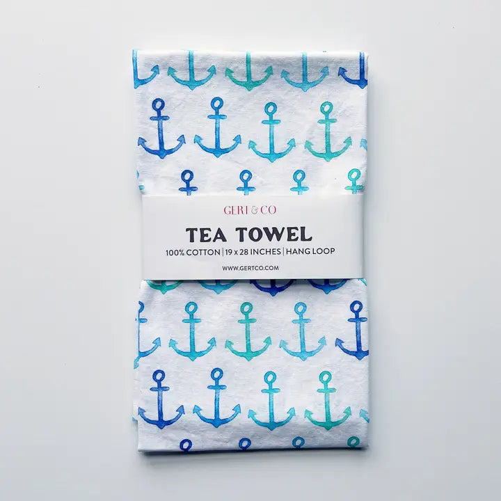 Blue Anchors Kitchen Towel