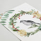 Happy Holiday Card, Christmas Winter Bird, Greeney