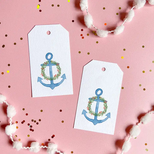 Holiday Anchor Gift Tags, Set of 8