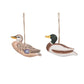 Christmas Mallard Duck Wood Ornament Set 2