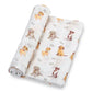 Baby Muslin Swaddle Blanket-Woof-Woof