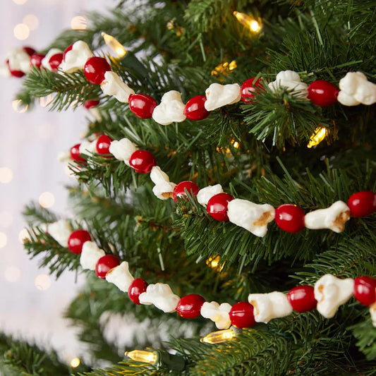 Artificial Popcorn & Cranberry Garland 6'