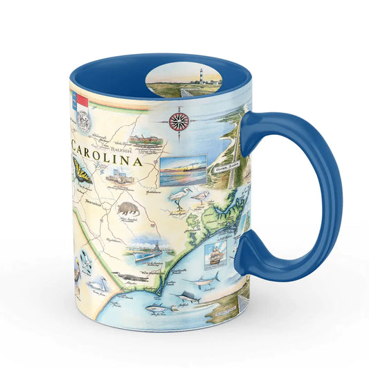 NC State Map Mug 16 oz Ceramic