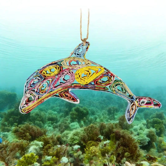 Dolphin Ornament-Recycled Paper