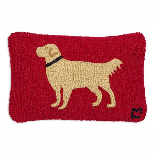 Golden Guy Retrieve Hooked Premium Wool Pillow