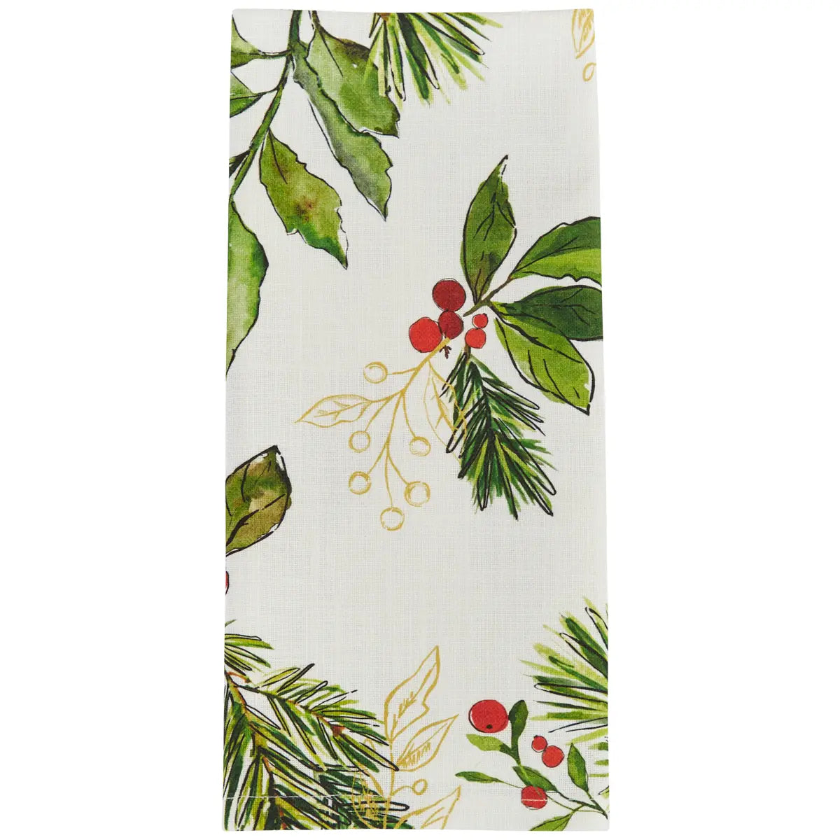 Christmas Camellia Dishtowel
