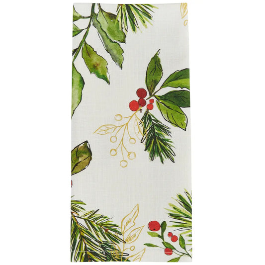 Christmas Camellia Dishtowel