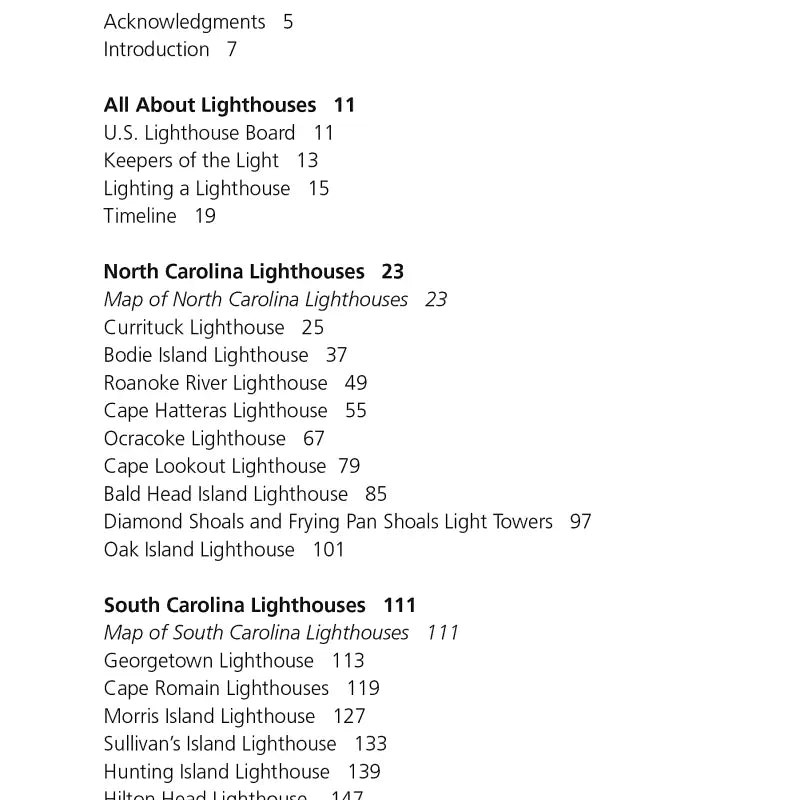 Lighthouses of the Carolinas