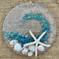 Handmade Coastal Wave Beaded Glass Suncatcher with Shells, Multi