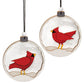 Snowy Cardinal Bulb Ornament