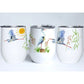 Heron Coastal Birds Wine Tumbler, "Down East Carteret County"