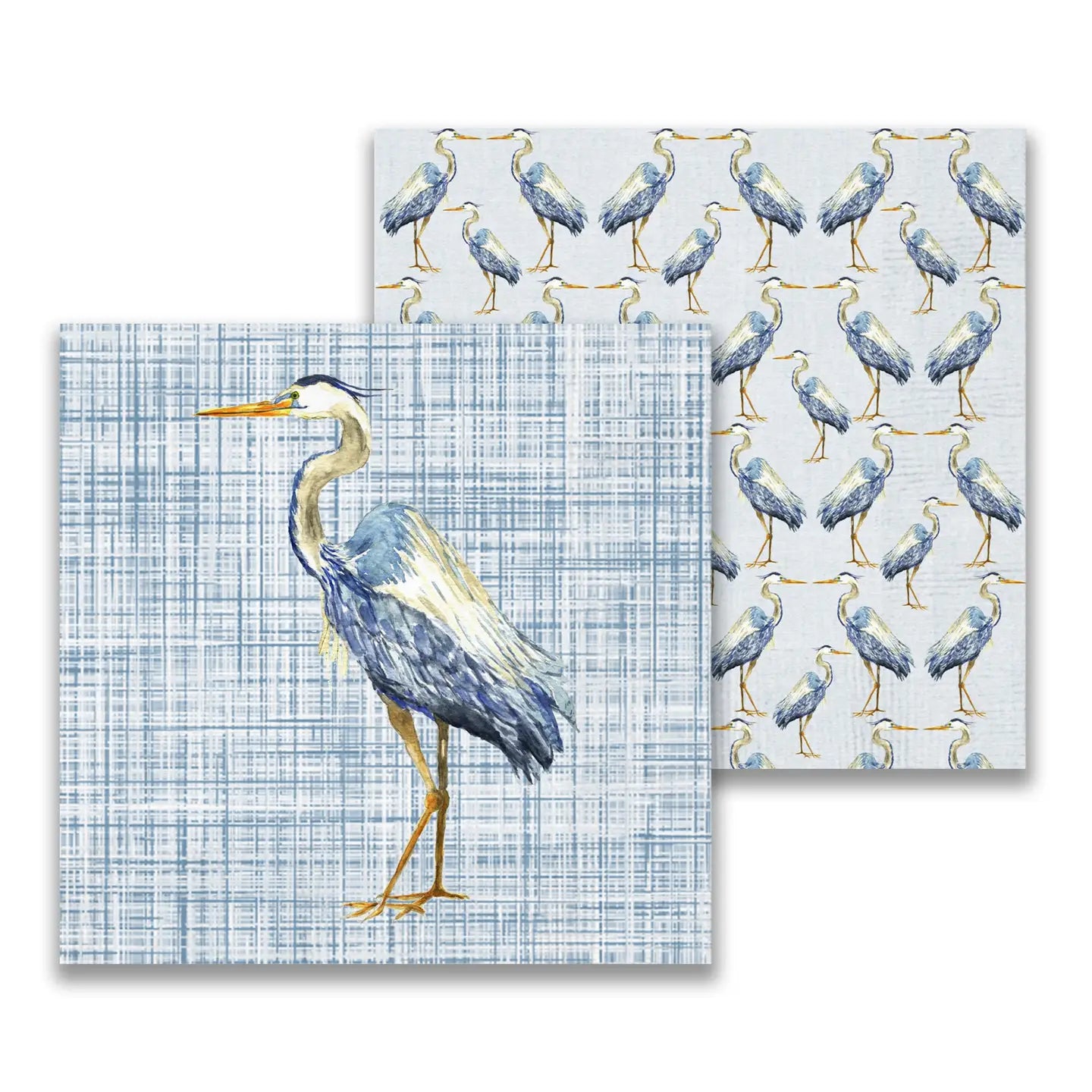 Blue Heron Cocktail Napkin