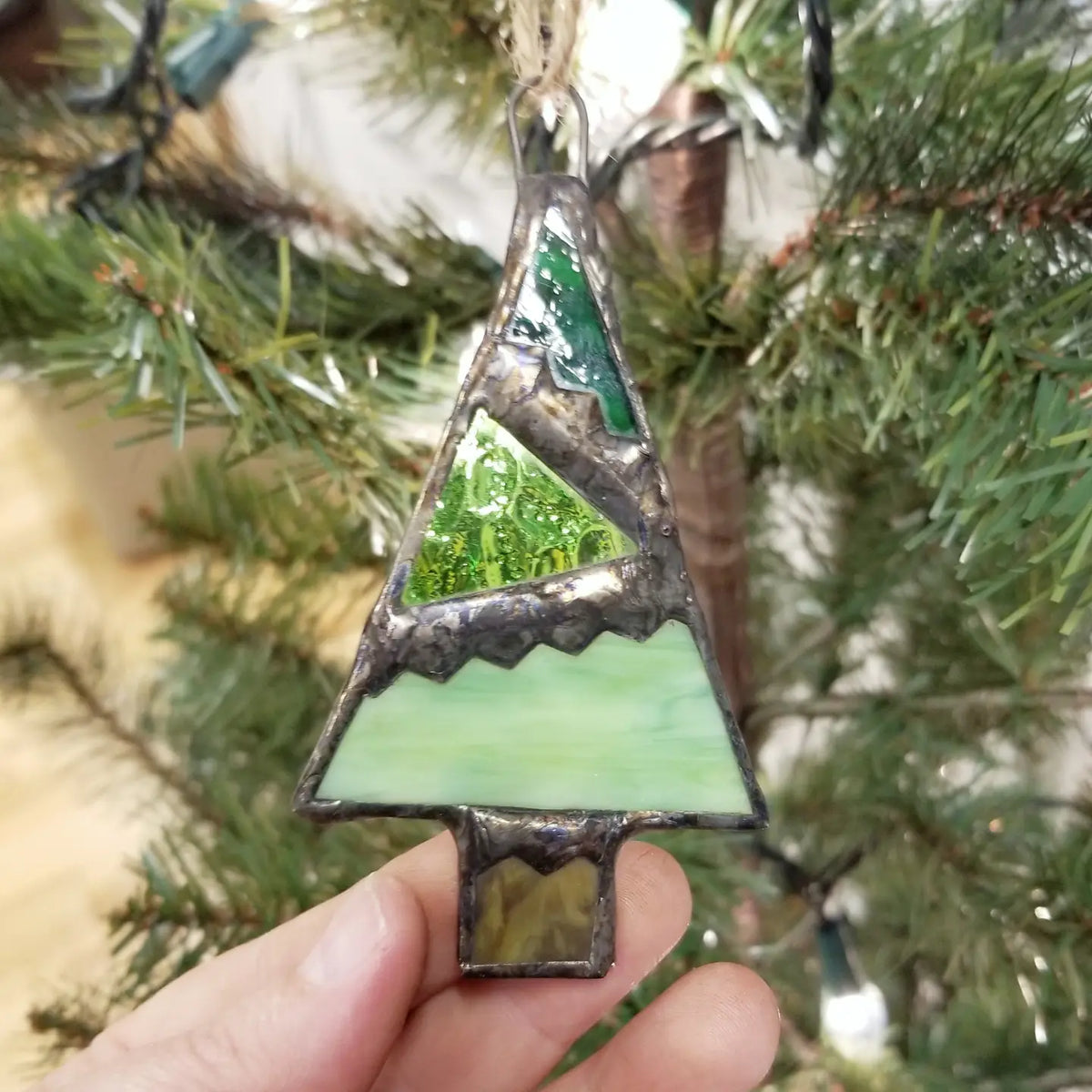 Stain Glassed Tree Ornament