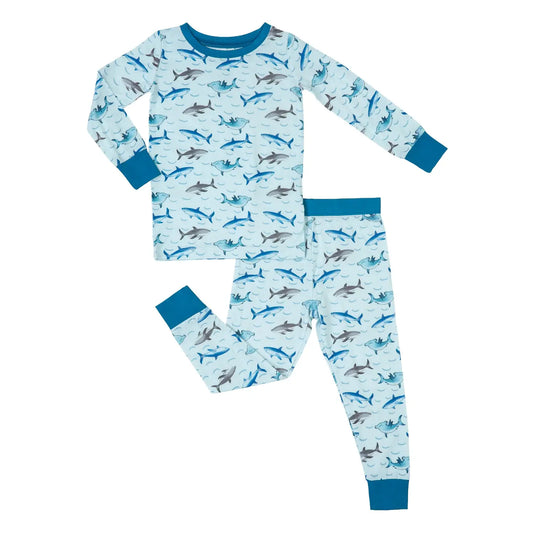 Kids 2-piece Bamboo Pajama set-Sharks