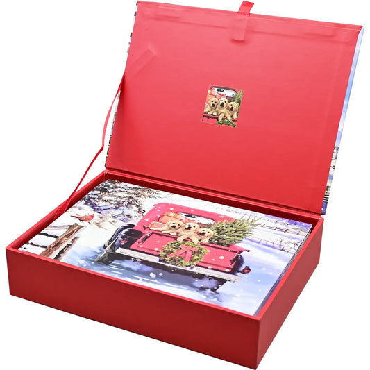 Bringing Home the Tree Deluxe Boxed Holiday Cards