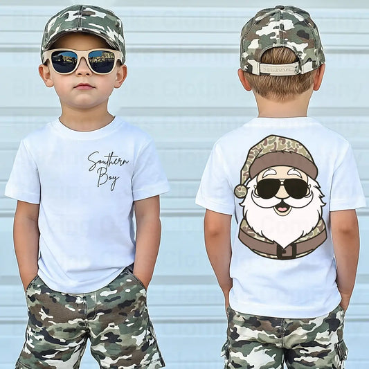 Camo Santa Shirt, Sport Grey