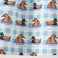 Blue, Mallard Duck-embroidery dress