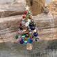 Handmade Beaded Resin & Glass Christmas Tree Multi