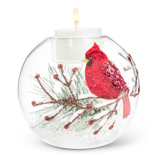 Cardinal on branch ball votive