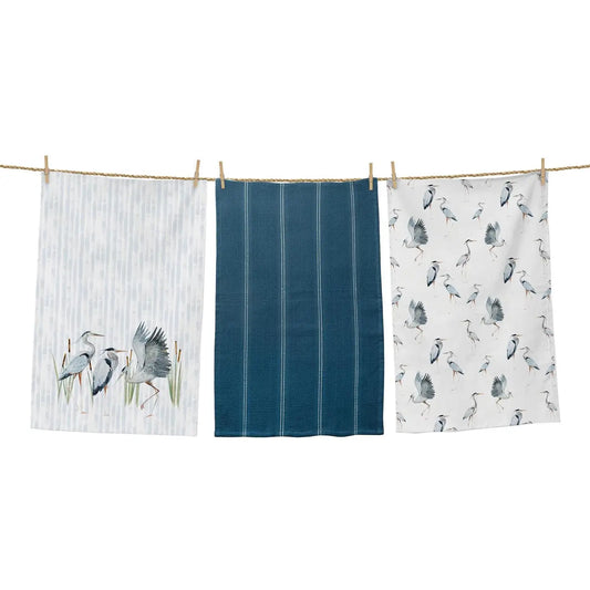 Tea Towels - Blue Heron Dance (Set of 3)