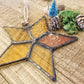 Stained Glass 5-Star Ornament Red/Orange