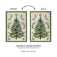 Christmas Tree with Acorn Burlap House Flag